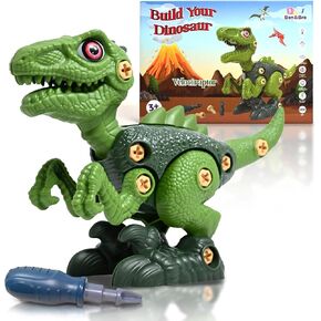 Take Apart Dinosaur Toys for Kids 3-5, 5-7 Year Old - STEM Dinosaur Toys Kit Building for Learning & Activities - Fun Educational Dino Crafts & Birthday Gifts, Girls & Boys (Red - Triceratops) in Saudi Arabia