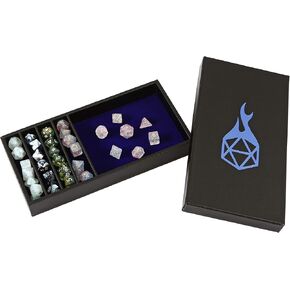 Forged Dice Co. Dice Battle Pit Dice Tray - 2 Dice Trays in 1 with Staging Area - Rolling Tray and Storage Compatible with Any Dice Game, D&D and RPG Gaming - Blue in Kuwait