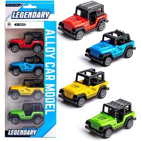 1 Set of 4pcs Toy Assorted Mini Construction Trucks Cars, Birthday Gifts, Party Favors, Christmas stuffers for Toddlers Kids Boys Girls