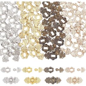 FINGERINSPIRE 120pcs 4 Colors Sewing Mini Tri-Glide Buckles, (8mm 10mm 12mm) Alloy Slide Buckles Metal Button DIY Patchwork Buckle Handmade Craft Accessories for Clothes Shoes Bags Belt