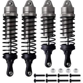 ملحقات أجزاء ممتص الصدمات من Hobbyfire Shocks من الألومنيوم لـ 1/10 Traxxas Slash 2WD 4x4 Rustler 4X4 VXL Stampede 4X4 Hoss 4X4 استبدال 5862 (أزرق داكن)