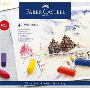 FABER-CASTELL Creative Studio Soft Pastel Mini Sticks (1.25") - 24 Vivid Colors, Assorted (Pack of 1)