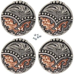 CHALLENGER Set of 4 Screw Back Conchos Western Saddle Co618 in Kuwait