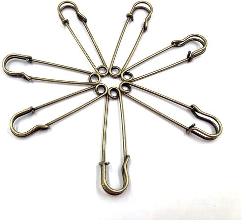 30Pcs 2Inch Brooches Heavy Duty Safety Pins for Blankets, Sweaters, Shawls, Kilts, Crafts DIY(Bronze) in Saudi Arabia