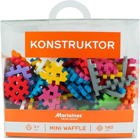 Mario-Inex Mini Waffle Block Construction Playset for Kids- 140 Rainbow Interlocking Puzzle Pieces- Mom’s Choice Award Winner-STEM STEAM Building Montessori Toys for Boys and Girls 3+ in Saudi Arabia