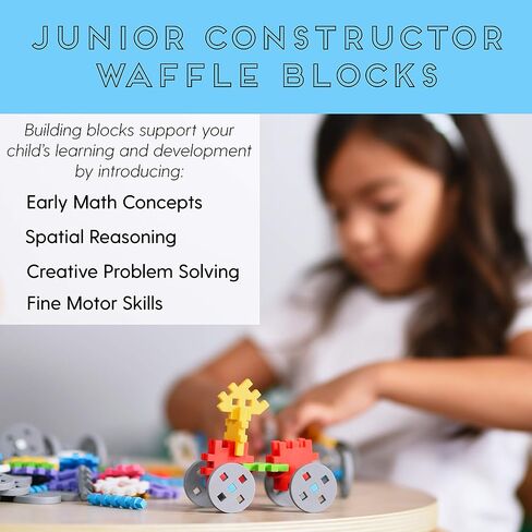 Mario-Inex Mini Waffle Block Construction Playset for Kids- 140 Rainbow Interlocking Puzzle Pieces- Mom’s Choice Award Winner-STEM STEAM Building Montessori Toys for Boys and Girls 3+ in Saudi Arabia