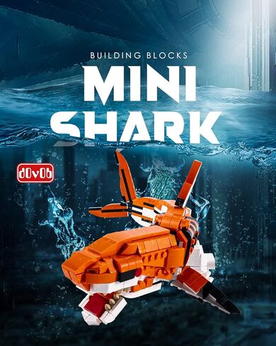 مجموعة مكعبات صغيرة 3 في 1 من dOvOb على شكل نمر أو تيرانوصور أو سمك القرش (1030 قطعة)، لعبة فكرة رائعة للأطفال والأولاد والبنات in Kuwait