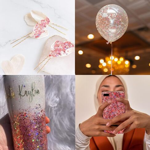 جليتر مكتنز ثلاثي الأبعاد، 200 جم/7 أونصة مسحوق لامع مختلط من الرقائق الدقيقة قزحية الألوان، بريق للفنون والحرف اليدوية والراتنج والأظافر والشعر والجسم والأكواب والسلايم والرسم وديكور المهرجانات ومستحضرات التجميل (فضي) in Kuwait