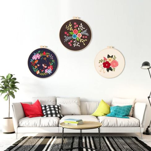 مجموعة التطريز GOKURVG للمبتدئين، مجموعة أدوات التطريز للمبتدئين، مجموعة التطريز للبالغين، مجموعة التطريز اليدوي، مجموعات الغرز المتقاطعة المختومة مع أنماط التطريز in Kuwait