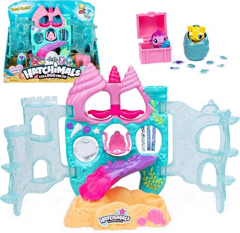 Hatchimals CollEGGtibles، مجموعة لعب مفتوحة قابلة للطي على شكل قلعة مرجانية مع شخصية حورية البحر الحصرية (مجموعة حصرية من أمازون)، ألعاب للفتيات، هدايا للفتيات للأعمار من 5 سنوات فما فوق in Kuwait