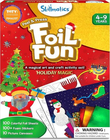 Skillmatics Art & Craft Activity - Foil Fun Holiday Magic, No Mess Art for Kids, Christmas Craft Kits & Supplies, DIY Creative Activity, Gifts for Boys & Girls Ages 4, 5, 6, 7, 8, 9 in Kuwait