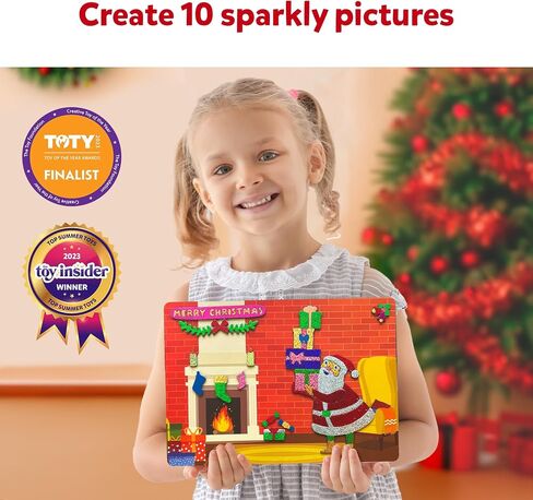 Skillmatics Art & Craft Activity - Foil Fun Holiday Magic, No Mess Art for Kids, Christmas Craft Kits & Supplies, DIY Creative Activity, Gifts for Boys & Girls Ages 4, 5, 6, 7, 8, 9 in Kuwait
