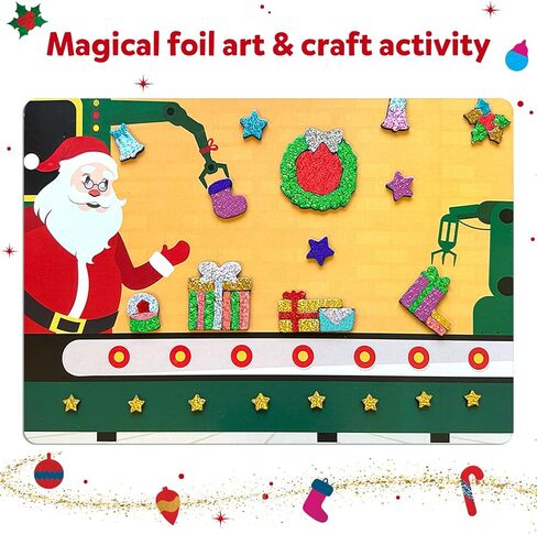 Skillmatics Art & Craft Activity - Foil Fun Holiday Magic, No Mess Art for Kids, Christmas Craft Kits & Supplies, DIY Creative Activity, Gifts for Boys & Girls Ages 4, 5, 6, 7, 8, 9 in Kuwait