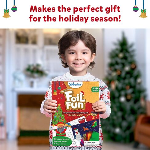Skillmatics Art & Craft Activity - Foil Fun Holiday Magic, No Mess Art for Kids, Christmas Craft Kits & Supplies, DIY Creative Activity, Gifts for Boys & Girls Ages 4, 5, 6, 7, 8, 9 in Kuwait