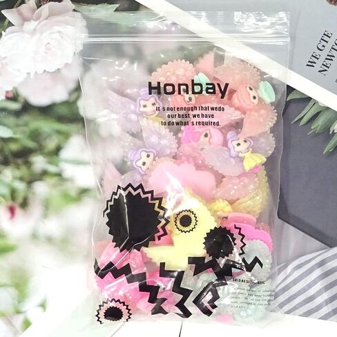 Honbay 24PCS Slime Charms Flatback Resin Charms Cartoon Style Glitter Winged Princesses Girls Embellishments for Scrapbooking, Hair Clip, Phone Case, DIY Crafts in Saudi Arabia