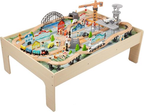 Amazon Basics 120-piece Train Set and Table-kids Gift for Age 3Y+, Multi, 47.4 x 33.46 x 16.14 inches in Saudi Arabia