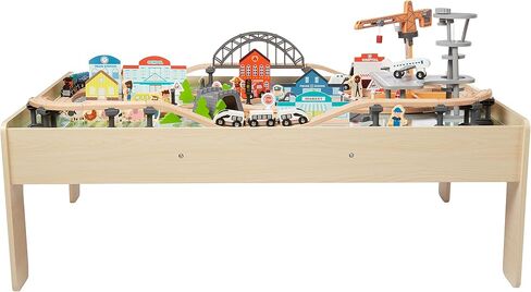 Amazon Basics 120-piece Train Set and Table-kids Gift for Age 3Y+, Multi, 47.4 x 33.46 x 16.14 inches in Saudi Arabia