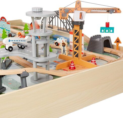 Amazon Basics 120-piece Train Set and Table-kids Gift for Age 3Y+, Multi, 47.4 x 33.46 x 16.14 inches in Saudi Arabia