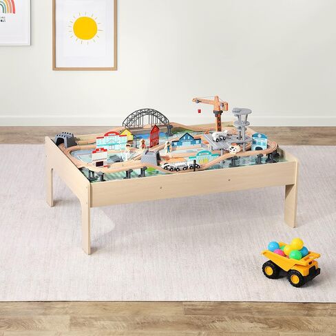 Amazon Basics 120-piece Train Set and Table-kids Gift for Age 3Y+, Multi, 47.4 x 33.46 x 16.14 inches in Saudi Arabia