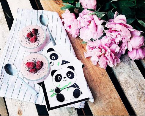 40 قطعة من مناديل لوازم حفلات الأطفال باندا لحفلات استقبال المولود والأطفال الأولاد والبنات لوازم تزيين حفلات أعياد الميلاد أو حفلات الكريسماس ولوازم حفلات عيد الشكر in Kuwait