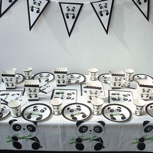 40 قطعة من مناديل لوازم حفلات الأطفال باندا لحفلات استقبال المولود والأطفال الأولاد والبنات لوازم تزيين حفلات أعياد الميلاد أو حفلات الكريسماس ولوازم حفلات عيد الشكر in Kuwait