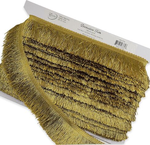 Trims by the Yard 5 Yards of Arya Cut Brush Fringe Trim, Gold in Saudi Arabia