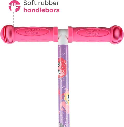 My Little Pony Self Balancing Kick Scooter with Light Up Wheels, Extra Wide Deck, 3 Wheel Platform, Foot Activated Brake, 75 lbs Limit, Kids & Toddlers Girls or Boys, for Ages 3 and Up in Kuwait