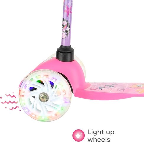 My Little Pony Self Balancing Kick Scooter with Light Up Wheels, Extra Wide Deck, 3 Wheel Platform, Foot Activated Brake, 75 lbs Limit, Kids & Toddlers Girls or Boys, for Ages 3 and Up in Kuwait