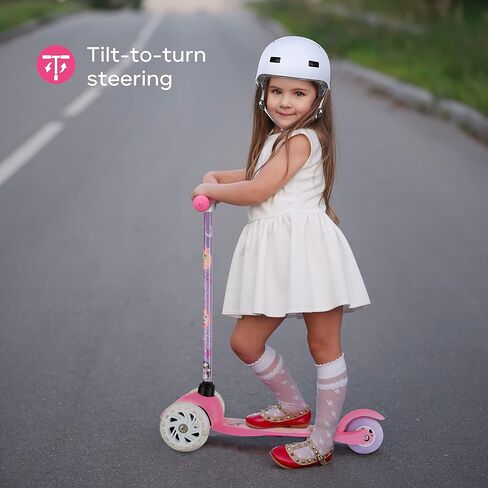 My Little Pony Self Balancing Kick Scooter with Light Up Wheels, Extra Wide Deck, 3 Wheel Platform, Foot Activated Brake, 75 lbs Limit, Kids & Toddlers Girls or Boys, for Ages 3 and Up in Kuwait