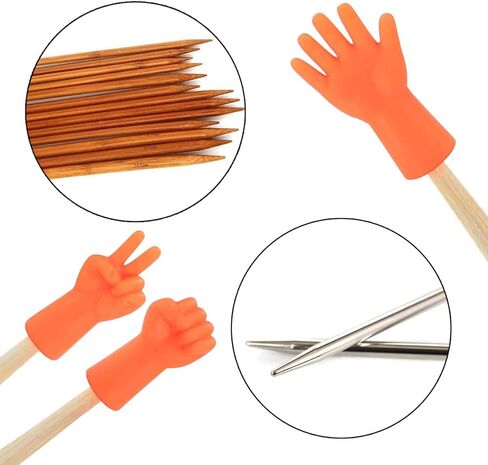 YILUXIANGYANG 18 Pcs Knitting Needles Point Protectors Rubber Needle Cap for Prevent Stitches from Slipping and Accidental Injuries Caused by Needle Tips Mixed Colors in Kuwait