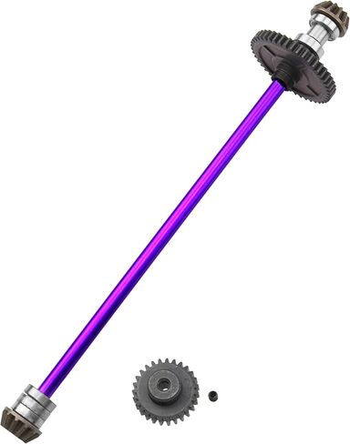 Metal Center Drive Shaft RC Car Central Transmission Shaft w/ 27T Motor Gear Upgrade Part Compatible with Wltoys 144001 1/14 RC Car Buggy (Blue) in Kuwait