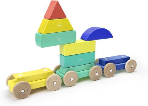 مجموعة مكعبات بناء قطار على شكل مغناطيسي من 9 قطع من تيجو، قوس قزح in Kuwait