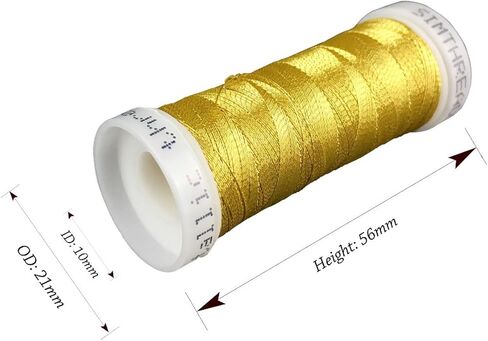 Simthreads Metallic Embroidery Thread 200 Yards Ea for French Embroidery or Machine Embroidery for Janome Brother Pfaff Babylock Singer Bernina Husqvaran and Most Home Embroidery Machines (16 Colors) in Saudi Arabia