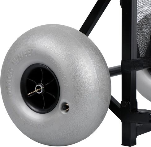 عربة شاطئ توريكسون بعجلات بالونية، مع إطارات بالون من البولي يوريثان اللدن بالحرارة مقاس 10 بوصة، عربة شاطئ ذات عجلات كبيرة، سيارة رملية قابلة للطي بسعة 200 رطل، عربة شاطئية بعجلات كبيرة للرمل in Kuwait