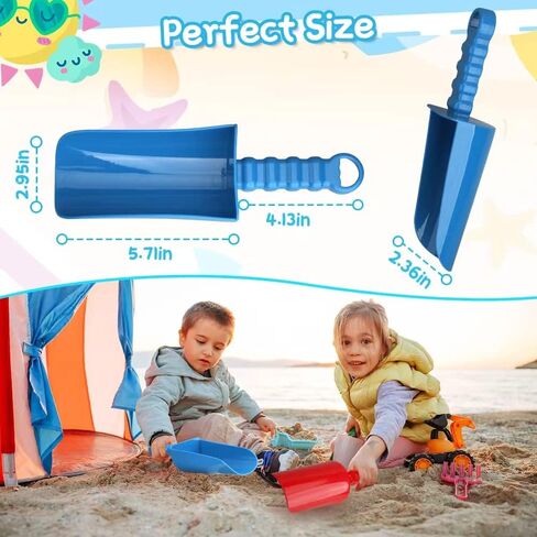 LNCOJOLM 3 قطع سميكة 9 بوصة مجرفة الشاطئ مجرفة مجرفة ألعاب رمل للأطفال الصغار البالغين، مجموعة أدوات مجرفة بلاستيكية شديدة التحمل لحفر الحديقة وصندوق رمل ألعاب هدية مجموعة هدايا للحفلات in Kuwait