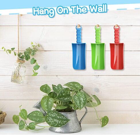 LNCOJOLM 3 قطع سميكة 9 بوصة مجرفة الشاطئ مجرفة مجرفة ألعاب رمل للأطفال الصغار البالغين، مجموعة أدوات مجرفة بلاستيكية شديدة التحمل لحفر الحديقة وصندوق رمل ألعاب هدية مجموعة هدايا للحفلات in Kuwait