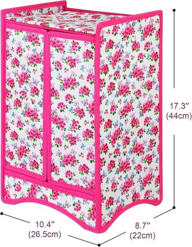 إكسسوارات دمية للبنات من إيكوري فن 45.72 سم خزانة ملابس وإكسسوارات الدمى الأنيقة لتخزين ملابس وإكسسوارات الدمى يشمل خزانة الدمية وشماعات in Kuwait