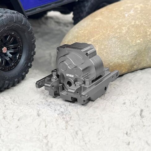 لوحة انزلاقية من GTHELE وعلبة نقل مبيت علبة التروس من الألومنيوم لسيارة Traxxas 1/18 TRX4M ترقية أجزاء سيارة زاحفة RC (التيتانيوم) in Kuwait