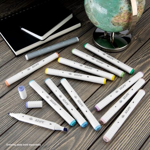 Royal & Langnickel Azure, 13pc Dual-Tip, Alcohol Based Marker Set, Includes - 12 Markers & 1 Blender, Spring Colors in Saudi Arabia