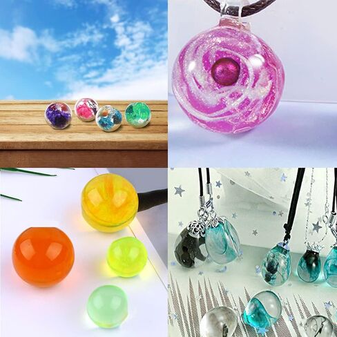 4 PCS Ball Silicone Resin Molds, AFUNTA Eggs Ball Epoxy Resin Molds Universe Spheroid Molds, Sphere Pendant Casting Molds for DIY Jewelry Making, Resin Crafts in Saudi Arabia