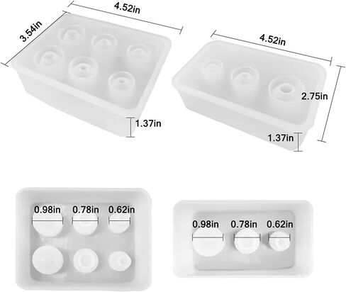 4 PCS Ball Silicone Resin Molds, AFUNTA Eggs Ball Epoxy Resin Molds Universe Spheroid Molds, Sphere Pendant Casting Molds for DIY Jewelry Making, Resin Crafts in Saudi Arabia