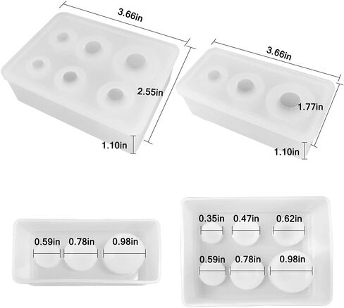 4 PCS Ball Silicone Resin Molds, AFUNTA Eggs Ball Epoxy Resin Molds Universe Spheroid Molds, Sphere Pendant Casting Molds for DIY Jewelry Making, Resin Crafts in Saudi Arabia
