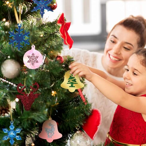 14 Pieces Christmas Resin Silicone Molds Christmas Snowflake Keychain Molds Christmas Tree Epoxy Casting Mold Christmas Theme Bell Mold with Hanging Hole for Christmas Home Party Decor Supplies in Saudi Arabia