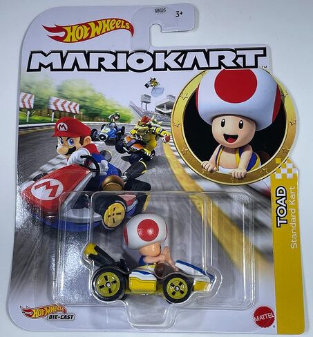 Hot Wheels - Mario Kart - Toad Standard Kart - 2023 - Mint/NrMint Ships Bubble Wrapped in a Box in Saudi Arabia