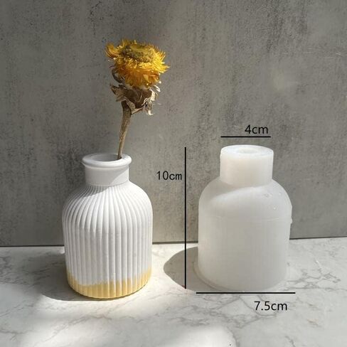 Vase Silicone Resin Mold Bottle Shaped Storage Box Jar Epoxy Silicone Casting Molds for Dried Flower Vase Ornament in Saudi Arabia