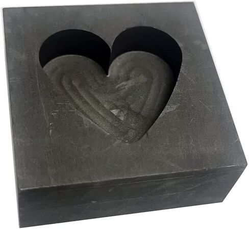 Heart Graphite Casting Ingot Mold Metal Refining Scrap Gold Silver Heart Mold in Kuwait