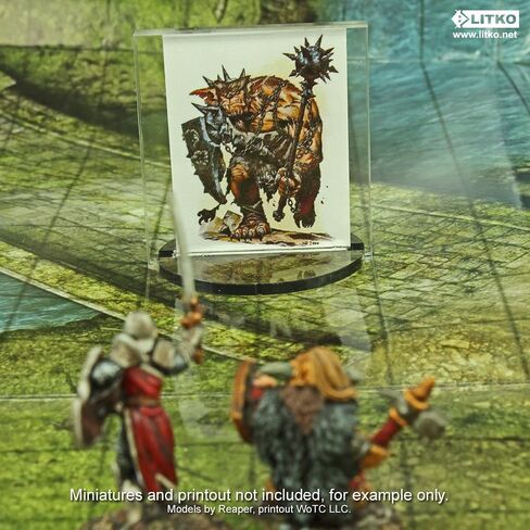 LITKO Paper Figure Holder | Game Card Holder | Paper Miniature Counter Bases (Round Base, 2x2-Inch Tall Slot) in Saudi Arabia