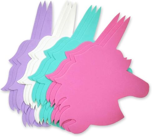 قصاصات اسفنجية يونيكورن - اشكال مرحة بالوان زاهية - 12 قطعة - عرض 6 انش in Kuwait