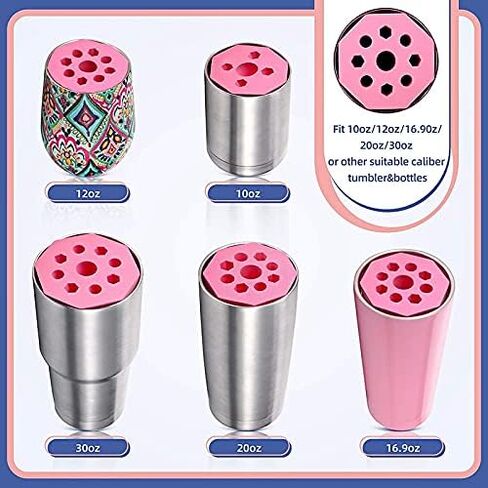 Tvoip Cup Turner Foams Tumbler Spinner Foams 7 Styles 9 Pieces Replacement Turner Foam Insert for 1/2 & 3/4 Inch PVC Pipe, Fit for 10 to 40 oz Tumblers Bottles Cups Tumbler Spinner in Saudi Arabia
