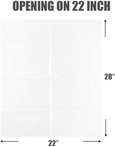 أكياس سلة شفافة من QKEEDSN، 20 قطعة مقاس 22 × 28 بوصة من أكياس هدايا السيلوفان للسلال والهدايا، بسمك 2.3 مل، متضمنة شريط in Kuwait